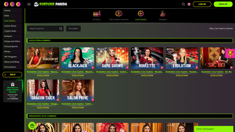 fortune-panda live screenshot