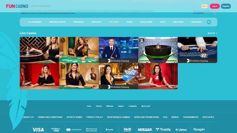 fun-casino live screenshot