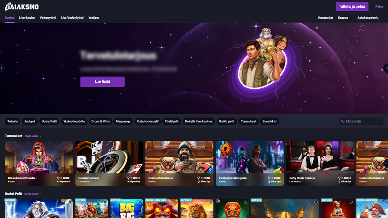 galaksino lobby screenshot