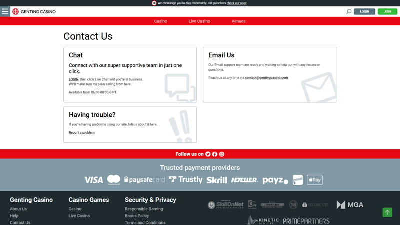 genting-casino support screenshot
