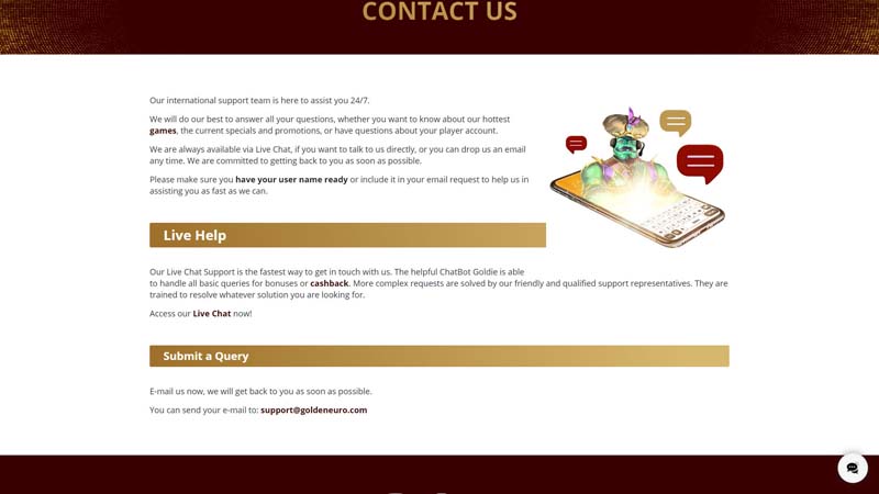 Thumbnail golden-euro-casino support