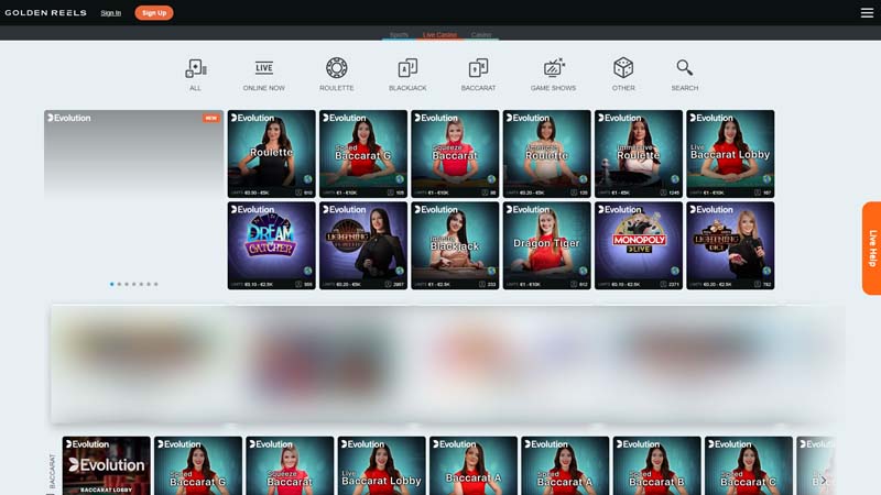 golden-reels live screenshot