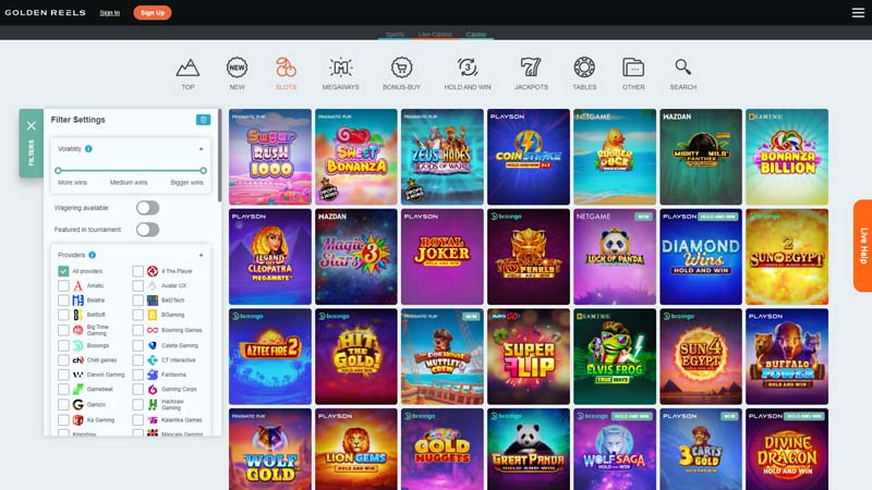 golden-reels slots screenshot