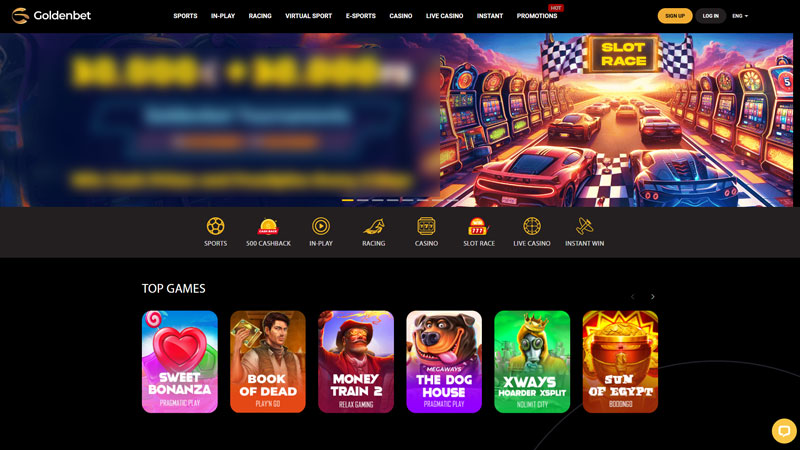 goldenbet lobby screenshot