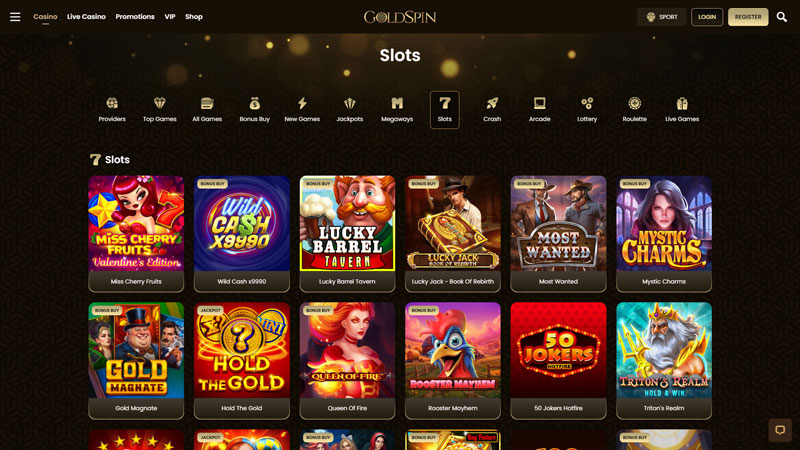goldspin slots screenshot