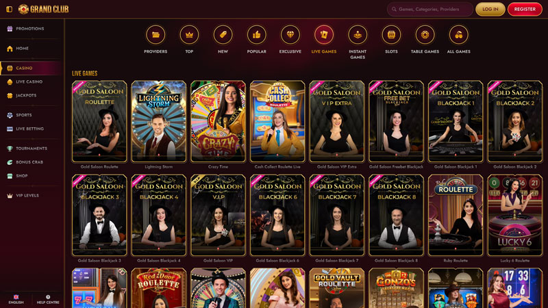 grandclub live screenshot