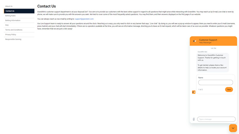 Thumbnail grandwin support