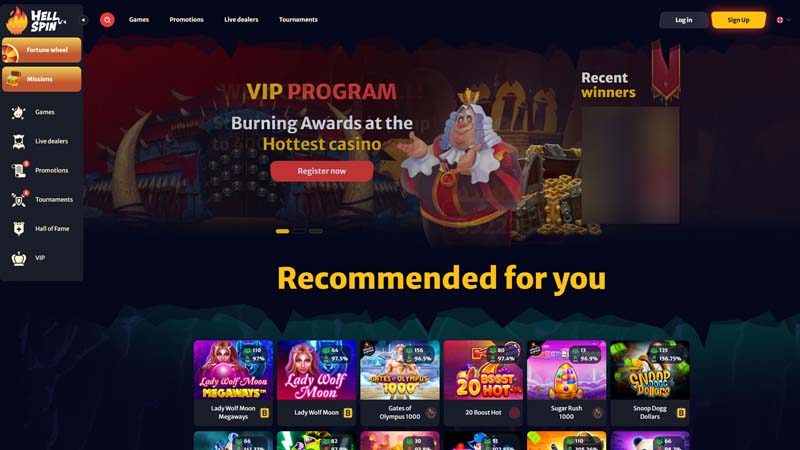 Thumbnail hell-spin lobby