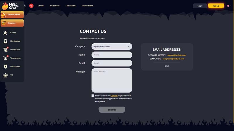 Thumbnail hell-spin support