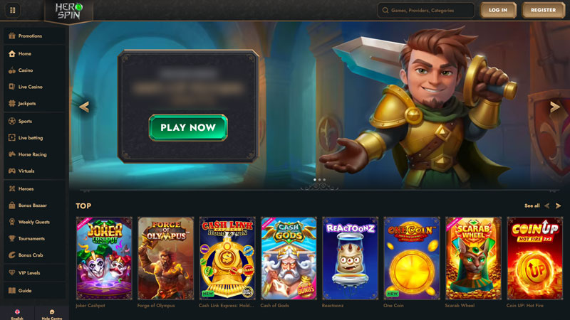 herospin lobby screenshot