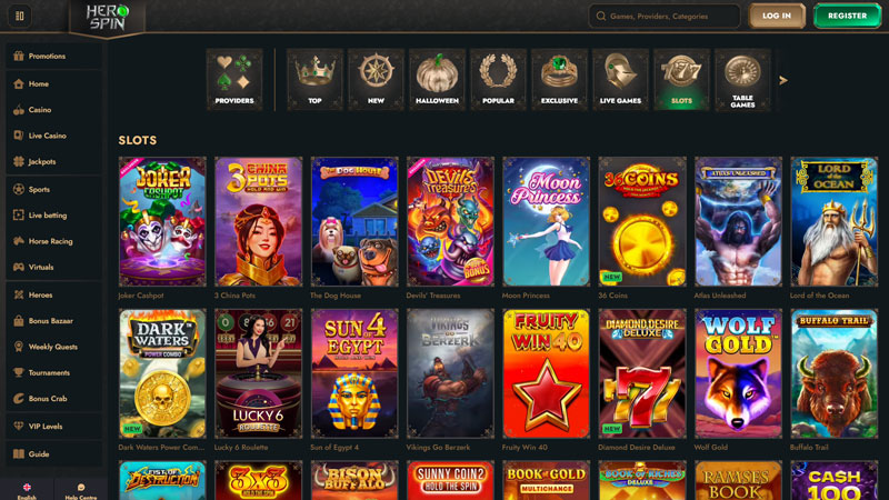 herospin slots screenshot