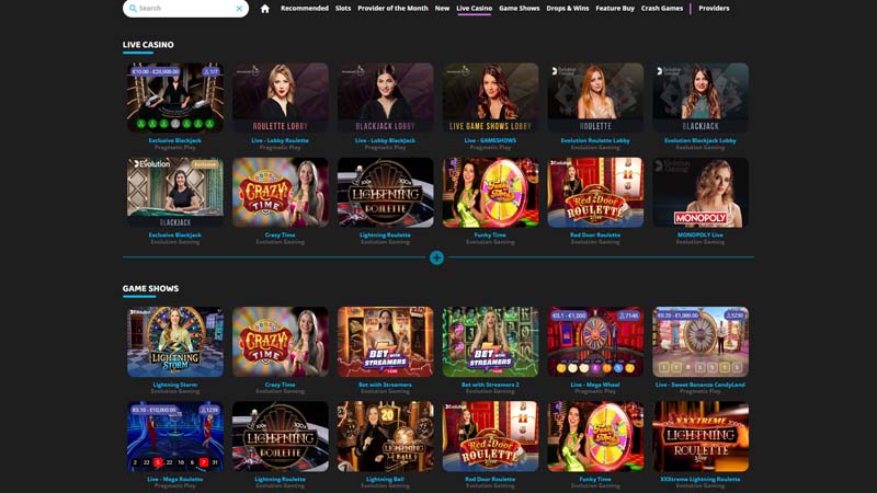 heycasino live screenshot