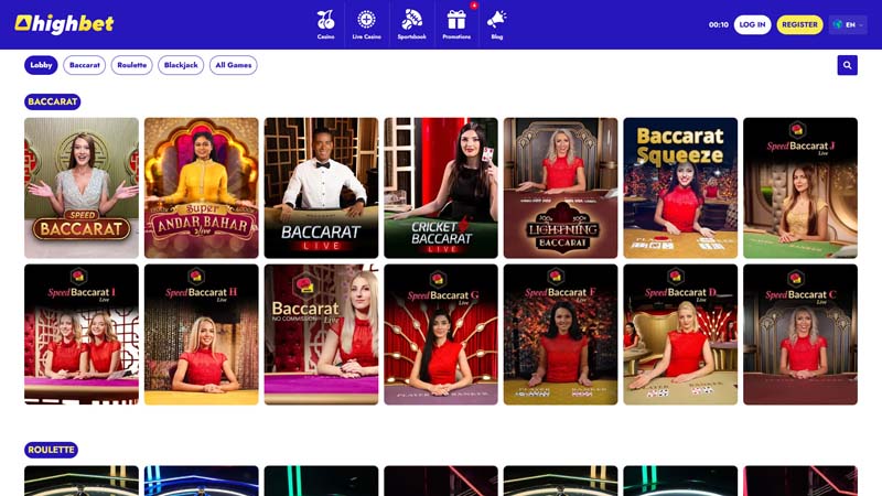 highbet live screenshot