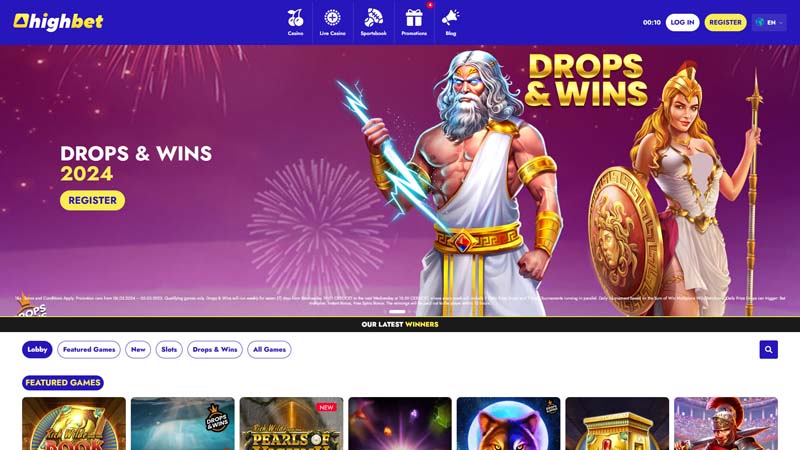 highbet lobby screenshot