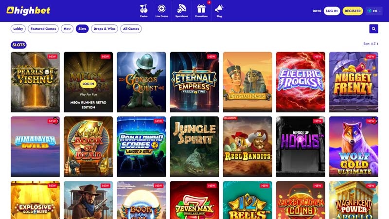 highbet slots screenshot