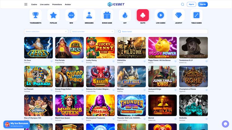 icebet slots screenshot