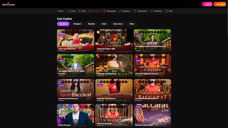 Thumbnail intercasino live