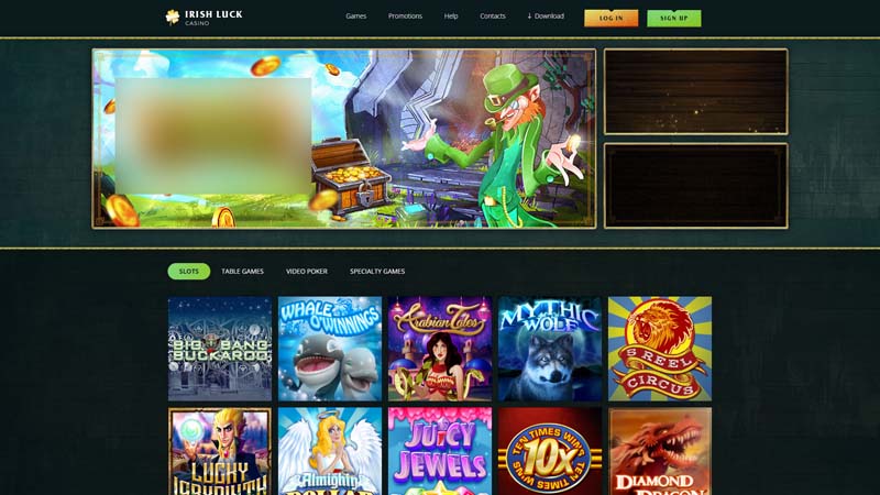 Thumbnail irishluck-casino lobby