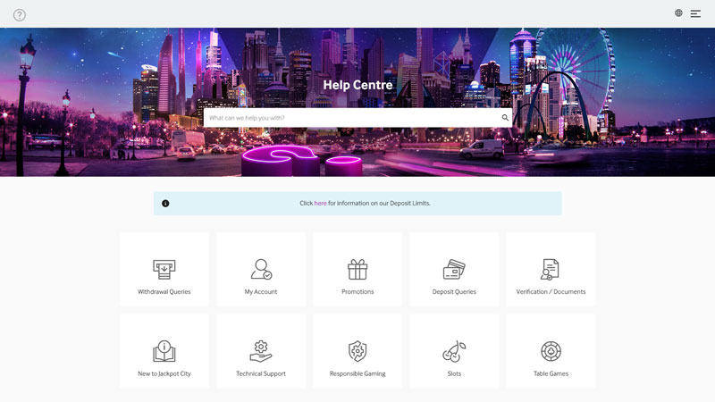 jackpot-city-casino support screenshot