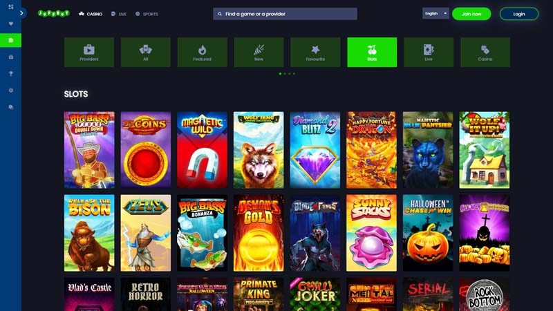 jeffbet slots screenshot