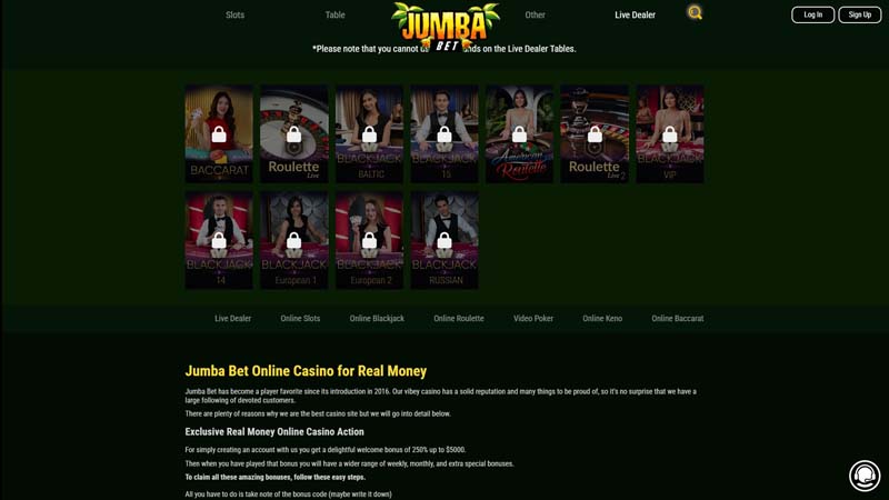 Thumbnail jumba-bet-casino live