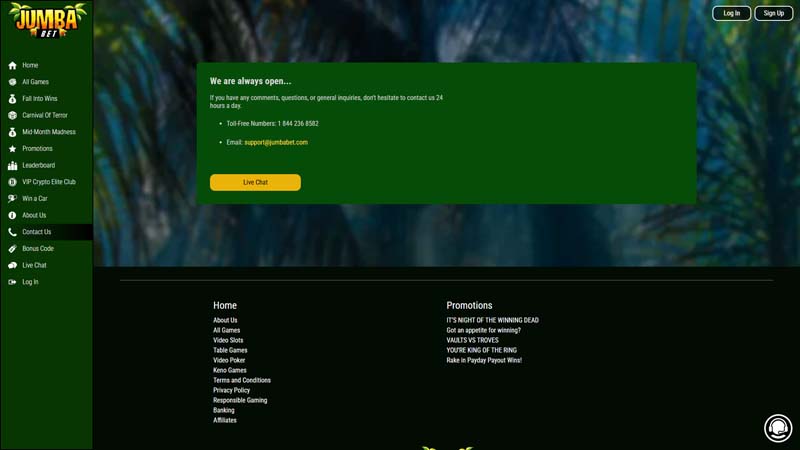 Thumbnail jumba-bet-casino support