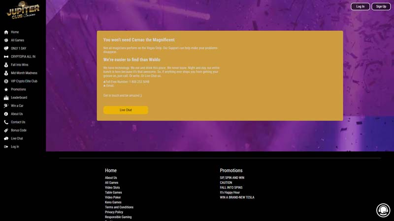 Thumbnail jupiter-club-casino support