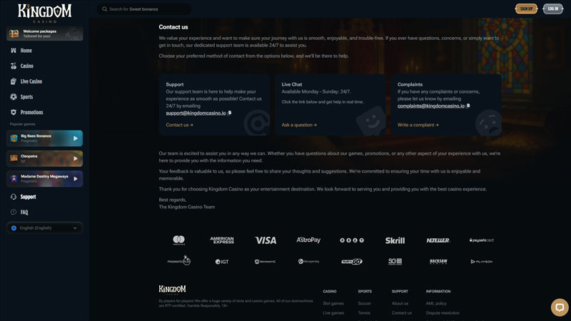 Thumbnail kingdom support