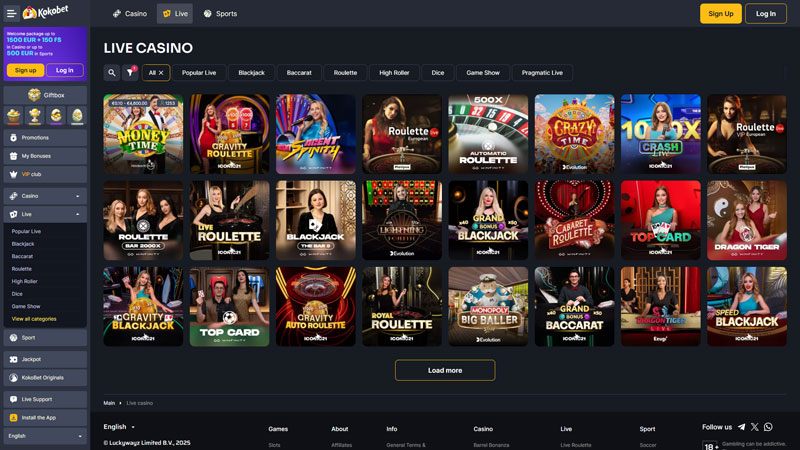 kokobet live screenshot