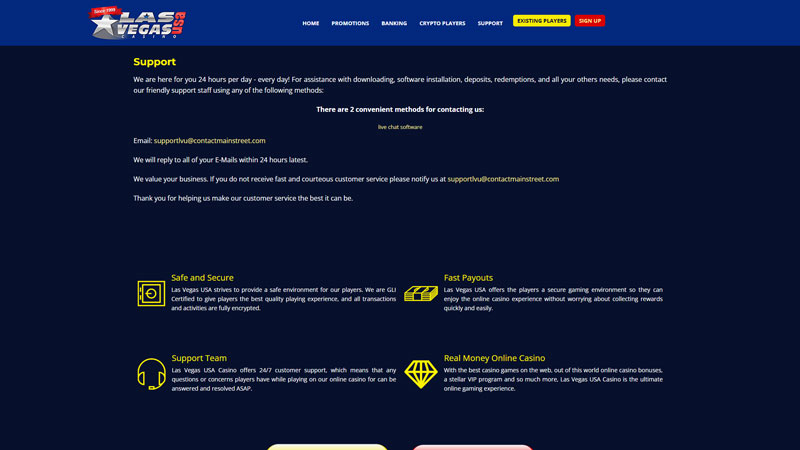 las-vegas-usa support screenshot