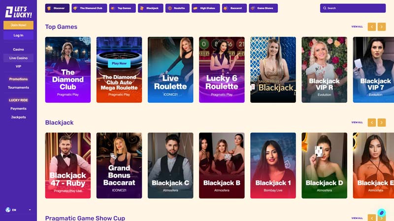 Thumbnail letslucky live