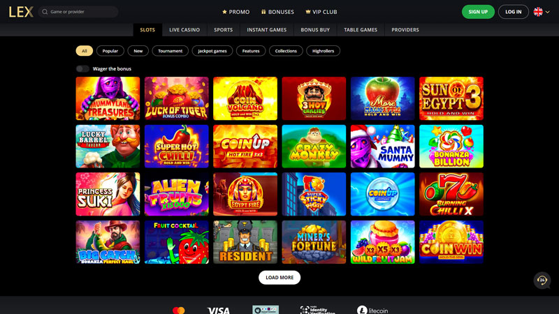 lex slots screenshot
