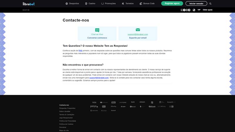 Thumbnail librabet-casino support