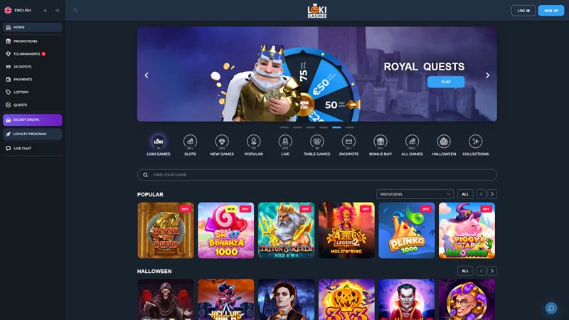 Thumbnail loki-casino lobby