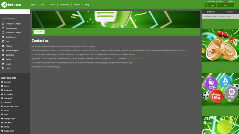 Thumbnail lsbet-casino support