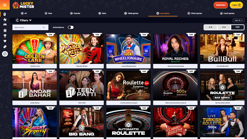 lucky-mister live screenshot