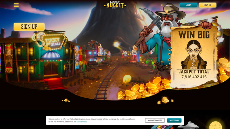 lucky-nugget-casino lobby screenshot