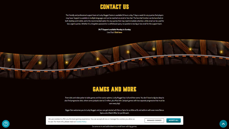 lucky-nugget-casino support screenshot