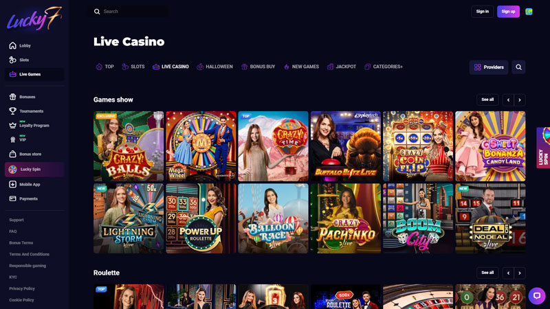 Thumbnail lucky7 live