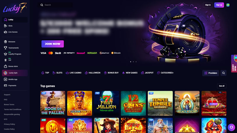 Thumbnail lucky7 lobby