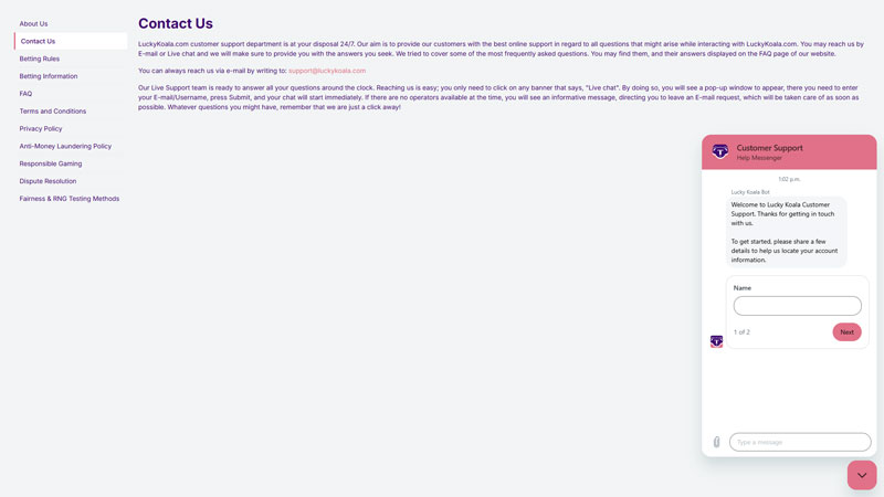 Thumbnail luckykoala support