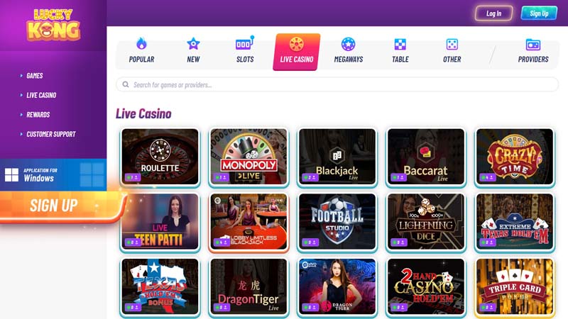 luckykong live screenshot