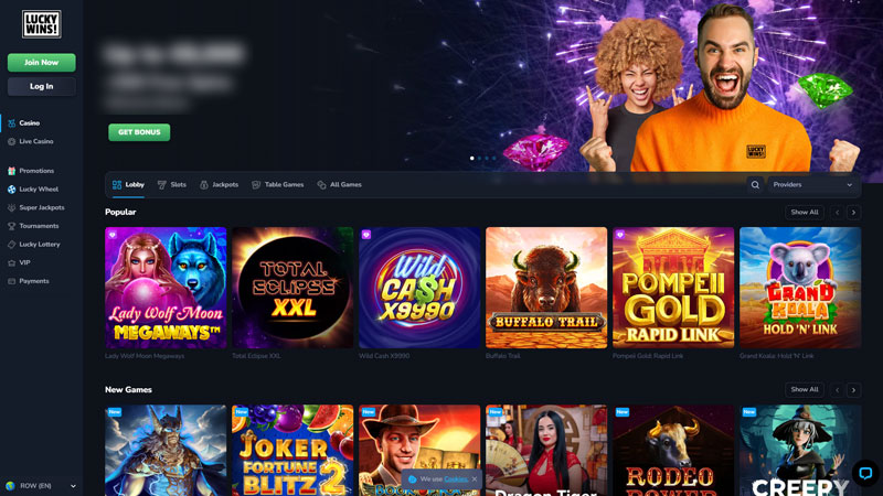 Thumbnail luckywins lobby