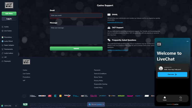 Thumbnail luckywins support