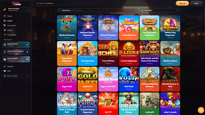 madcasino slots screenshot