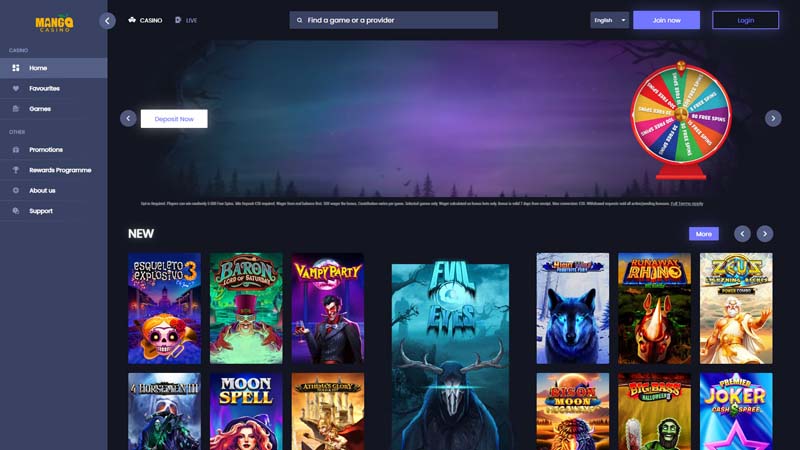 Thumbnail mango-casino lobby