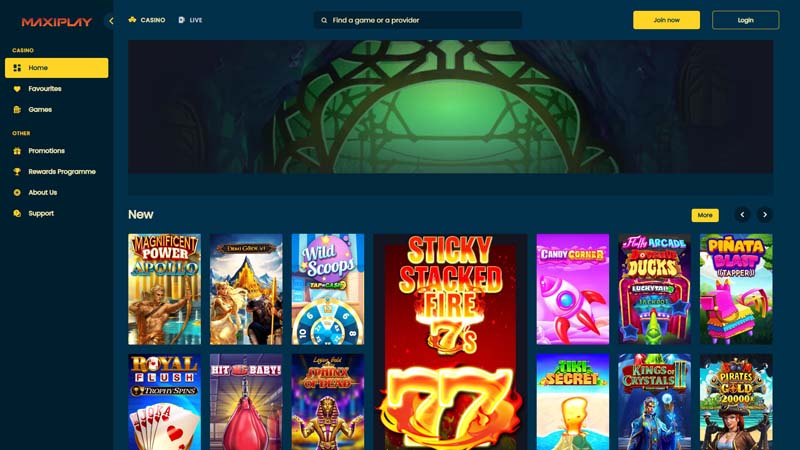 Thumbnail maxiplay-casino lobby