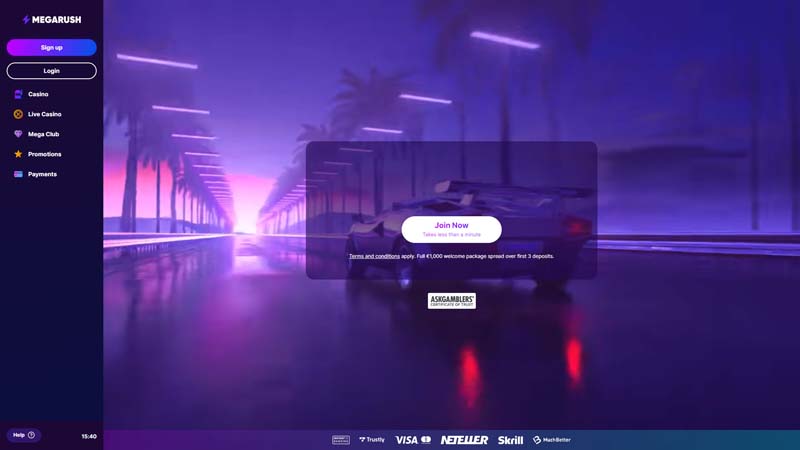 megarush lobby screenshot