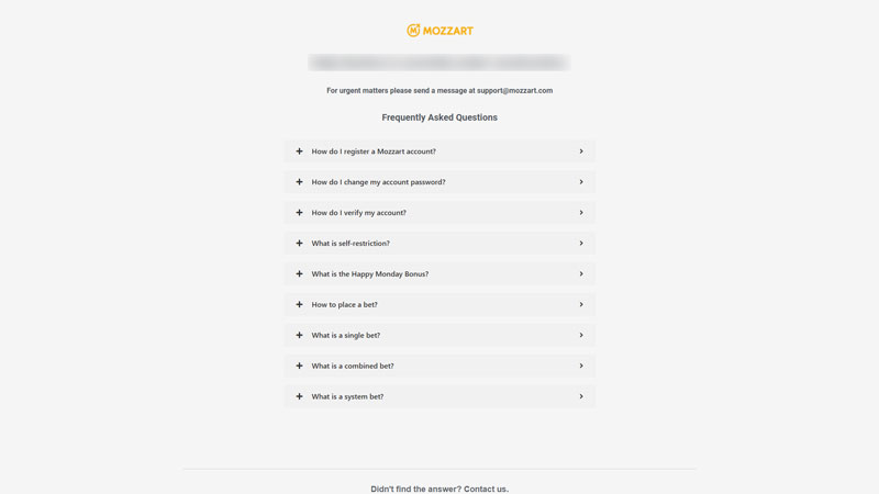 Thumbnail mozzart support