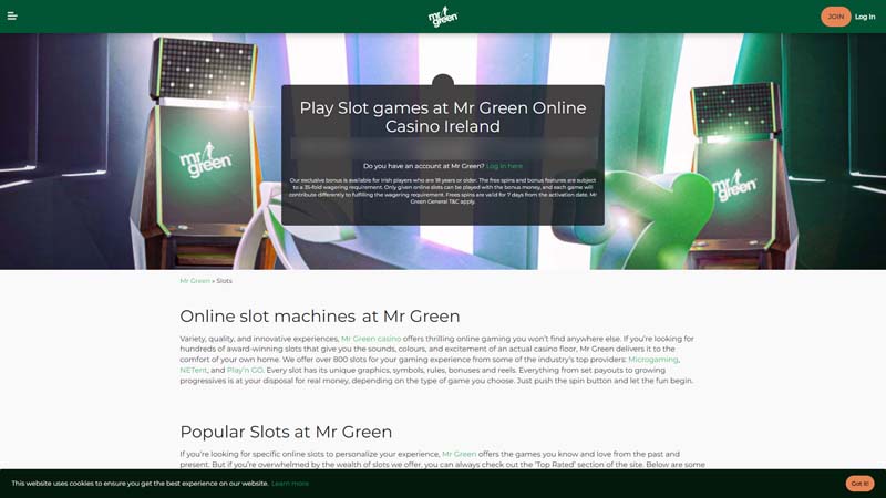 Thumbnail mr-green-casino slots